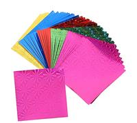 SEWOART 150Pcs DIY Origami Paper Squares for Holographic Folding Paper in Colors Lightweight Crafting for Handicrafts Scrapbooking and Traditional Crane Projects