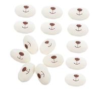 SEWOART 15pcs DIY Cartoon Bear Noses for Stuffed Dolls Crafting Durable Fabric Animal Mouth Accessories for Plush Easy Application for Crochet Needle Felting and Handmade Projects