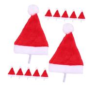 SEWOART 15PCS Plush Pet Christmas Santa Hats for Small Cats and Dogs Soft Holiday Caps for Puppies and Kittens Festive Photo Props to Boost Seasonal Spirit and Comfort