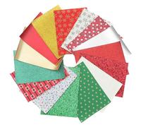 SEWOART 15Pcs PU Leather Fabric for Christmas Hair Bow Making Faux Leather Craft Material for Earrings Headbands Phone Covers and DIY Accessories