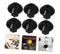 SEWOART 16pcs Black Rubber Stove Grate Feet Pads, Replaceable Gas Burner Foot Pads Non-slip Supports for Gas Cooktop Accessories