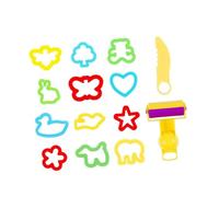 SEWOART 18pcs Plasticine Tools Set for - Clay Modelling Kit with 14 Plasticine Tools and 4 Ice Cream Extruder Molds - DIY Clay Moulds for Creative Crafting and Art Projects