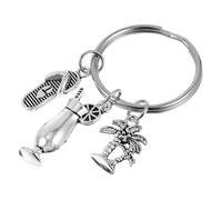 SEWOART 1pc Alloy Cocktail -flops Keychain Pendant Key Holder Lightweight Tree Design Key for Car House Party Favors and Backpack Decoration