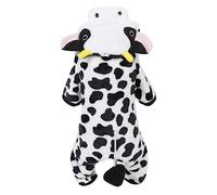 SEWOART 1pc Cartoon Dog Costume for Fleece Warm Clothes Adorable Cow Outfit for Dogs for Outdoor Walks Special Occasions