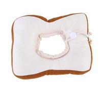 SEWOART 1pc Cat Collar Soft Light Brown Protective Recovery Neck for Healing Adorable Toast Shape Design