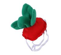 SEWOART 1pc Funny Strawberry Shaped Cat Headdress for Pets Adorable Costume Hat for Halloween Christmas and Daily Wear Soft and Comfortable Material Pet Decoration Headgear
