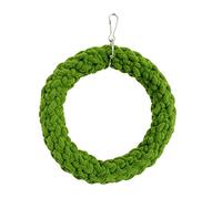 SEWOART 1pc Parrot Standing Pole Bird Cage Stand Circle Small Bird Parrot Hanging Swing Budgie Perch Flapping Macaw Cockatiel Cockatiels Hammock Flap Birdcage Budgie Green Lint