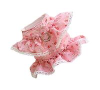 SEWOART 1pc Pet Floral Lace Vest Harness for Cats and Kittens Skin Friendly and Durable with Rope for Walking and Hiking Cute Floral Design Suitable for Various Occasions