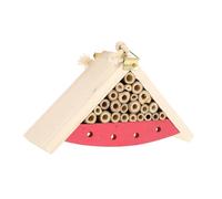 SEWOART 1pc Wooden Bee House Outdoor Insect Nest for Gardening Pollination for Bees Butterflies Ladybugs Easy to Hang Natural Wooden Habitat