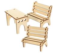 SEWOART 1set Hamster Toys for Boys and Girls Diy Assembled Toys Table Bench for Small Animals Chinchilla Guinea Pig