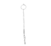 SEWOART 1set Parrot Stainless Steel Foot Lock Anklet Chain Set for Birds Lightweight Smooth Surface Easy to Use for Cockatiels and Budgies Includes Ring and Chain