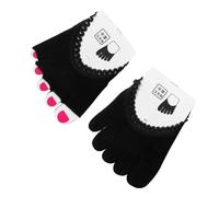 SEWOART 2 Pairs Lace Five-Toe Socks for Women Half Palm Pad Invisible Low Cut Breathable Socks for High Heeled Shoes Comfortable Lightweight Foot Protection