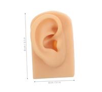 SEWOART 2 Pairs Soft Flexible Silicone Ear Piercing Practice Model Left and Right Fake Ear Display for Jewelry and Anatomy Teaching Lightweight Human Simulation for Training