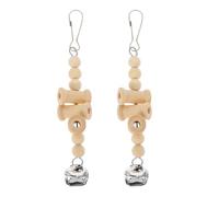 SEWOART 2 Pcs Parrot Chewing with Bell for Cockatiel and Small Birds, Plastic Hanging Bird, Entertaining and Developing Skills, Safe Biting for Cage