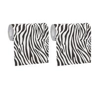 SEWOART 2 Rolls Zebra Pattern Paper Towels Thickened Absorbent Kitchen Hand Towels for Bathroom Home Hotel Restaurants Stylish Animal Print Napkins