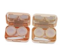 SEWOART 2 Sets Color Cases Electronic Wipes Watch Gadgets Tin Double Contacts Tweezers Case Holder Eyes Organizer Case Pp