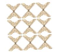 SEWOART 200pcs Vintage Metal Book Corner Protectors Iron Scrapbook Photo Frame Edge Guards Decorative Retro Guard Covers for Albums Notebooks Folders Easy Installation Page Protection