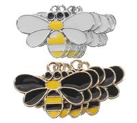 SEWOART 20Pcs Alloy Bee Charm Pendants for Jewelry Making Lightweight Hanging Bee Decors for DIY Bracelet Crafting with Enamel Coating