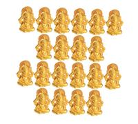 SEWOART 20pcs Miniature Indian Elephant Figurines Lucky Elephant Decor Golden Resin Statues for Home Garden Office Desk Ornamental Accessories