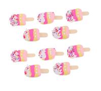 SEWOART 20pcs Miniature Kawaii Ice Cream Charms Lightweight Polymer Clay Cabochons for DIY Hair Accessories Craft Supplies Scrapbooking Embellishments and Jewelry Making