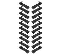 SEWOART 20pcs Plastic Wire Shelving Hooks for Hanging Organizer, Multi-Purpose Use with Space Maximizing Design, Suitable for Pantries and Laundry Rooms, Black Grid Wall Accessories