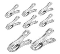 SEWOART 20pcs Stainless Steel Greenhouse Clips with Spring Anti-Slip Sunshade Net Clamps for Garden Netting Windproof Shading Rod Holders for Vegetable Beds and Plant Covers