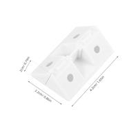 SEWOART 20Pcs Thickened Plastic Cabinet Right Angle Corner Brackets with Cover Durable Corner Braces for Kitchen Shelves Hanging Cabinets Bathroom Support White Large