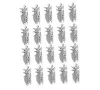 SEWOART 20pcs Vintage Insect Alloy Charms Cicada Pendants for DIY Jewelry Making Crafting Bracelets Necklaces Accessories with Lifelike Bug Design