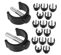 SEWOART 20pcs Walking Stick Accessories Clamp Cup Holder Replacement Parts for Hand Grip Covers for Crutch Handle