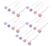 SEWOART 20PCS Wool Ball Cat Set Tail and Sound, Interactive Indoor Chew for Kittens, Soft String Balls for Cat Boredom Relief and Sensory Play
