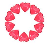 SEWOART 25pcs Clear Plastic Fillable Heart Baubles Candy Holder Ornaments Red Acrylic Valentine Boxes DIY Hanging Heart Containers for Jewelry Party Favors Romantic Storage
