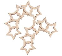 SEWOART 25Pcs Hollow Wooden Star Cutouts 5Cm Unfinished Craft Stars for DIY Painting Rustic Wood Art Wall Decor Christmas Wedding Party Decoration