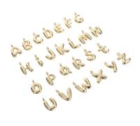 SEWOART 26 Pcs Alphabet Letter Charms Mini Pendant for Women Shiny Glossy Finish Initial Accessories for Custom Jewelry Mixing and Matching Everyday Wear