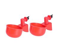 SEWOART 2pcs Automatic Poultry Drinking Bowl Convenient Water Dispenser for Chickens and Quails Easy to Clean Design Water Output Safe Material
