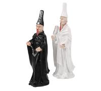 SEWOART 2pcs Black and White Ghost Resin Miniatures Sand Table Accessories Gothic Horror Figurines for Diy Halloween Decor and Sandplay Therapy