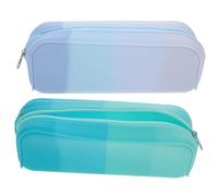 SEWOART 2pcs Candy Silicone Pencil Case for Girls Aesthetic Thin Pen Bag Pencil Pouch Case Boys and Girls