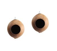 SEWOART 2pcs Coconut Shell Bird Nest Craft Wildlife Garden Squirrel House Nesting Box for Pet Birds