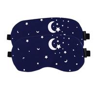 SEWOART 2pcs Cute Sleep Mask Breathable Cotton Linen Eye Masks for Teens Comfortable Eye Covers for Sleeping Travel Napping Random Back Color Family Friends
