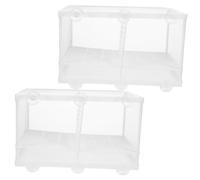 SEWOART 2pcs Fish Tank Breeding Box with Suction Cups Aquarium Isolation Net Divider for Raising Hatching and Protecting Small Pregnant Newborn Fish