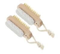 SEWOART 2pcs Foot Stone Pumice Nail Cleaner Brush Dry Brush Body Shower Bathing Scrubber