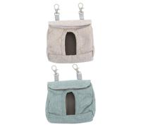 SEWOART 2pcs Hanging Rabbit Feeding Bag for Guinea Pig and Chinchilla, Sturdy Cloth Material with Washable Design, Long Narrow Exporting Hole Slow Feeder, for Small Pet Feeding
