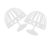 SEWOART 2pcs Hat Cap Rack Dome Shape Abs Holder for Retail Display White