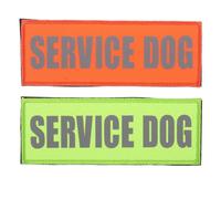 SEWOART 2pcs High Visibility Reflective Service Dog Harness Patches Removable Do Not Pet Tags for Training Vest Breathable Pet Identification Labels for Working Guide and Assistance Dogs