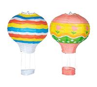 SEWOART 2pcs Hot Air Paper Colorful Hanging Decorations for Parties Festivals and Home Decor Adorable Design for Indoor Outdoor Use