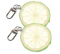 SEWOART 2pcs Lemon-Shaped Keychain Fruit Design Backpack Bag Pendants for Organizing Keys Adding Cute Lemon Decor to Your Accessories for Friends Family