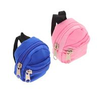SEWOART 2pcs Mini Doll Backpack Lightweight Zipper Backpack for Dolls Changing Bag Rucksack Accessories for Boys and Girls Pretend Play