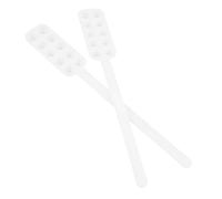 SEWOART 2pcs Mini Pill Scoop with Long Handle for Precise Supplement Measuring Tiny Plastic Spoon Wide Fits Standard Bottles Compact Nutritional Measuring Tool for Pills and Granules