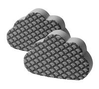 SEWOART 2pcs Mirror Washing Pot Scrub Brush Kitchen Cleaning Brush Cloud Shape Sponge Dish Cleaner Strong Decontamination