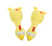 SEWOART 2Pcs Natural Chicken Dog Chewing Squeaky Interactive for Dogs and Puppies Durable and Easy to Clean Promotes Playtime and Reduces Boredom