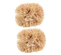 SEWOART 2pcs Natural Rabbit Toys for Puppies Sensory Teething Balls for Small Pets Bunny Molar Chew Toys No Bad Smell